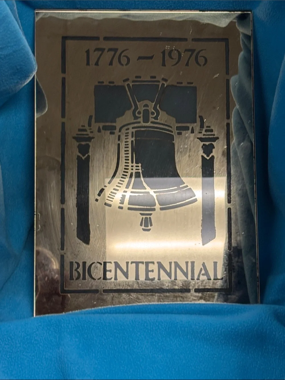 Bicentennial Bell Decorative Wall Mirror - Bronze Tone